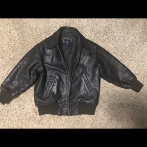 Gap Dark Brown Leather Jacket (kids small)